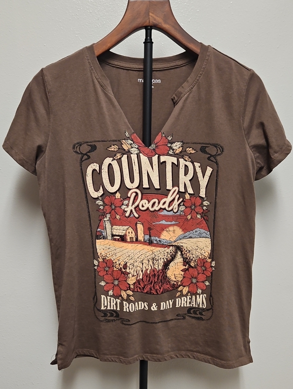 Maurices Brown "Country Roads" Graphic Short Sleeve Tee